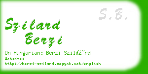 szilard berzi business card